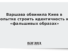 Варшава обвинила Киев в попытке строить идентичность на «фальшивых образах»