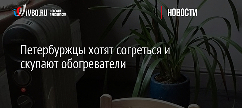 Петербуржцы хотят согреться и скупают обогреватели