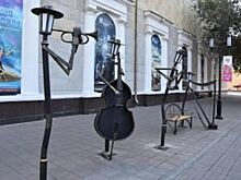 Оренбург украсили габионы и «оркестр» фонарей
