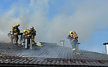 Крыша и купол рухнули в храме во время пожара под Красноярском