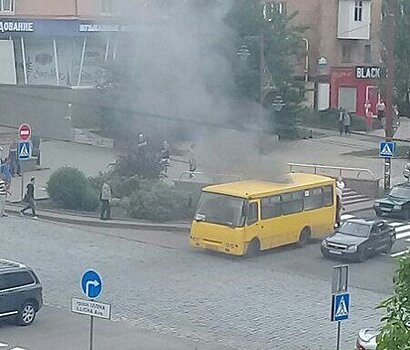 В Донецке взорвался автобус