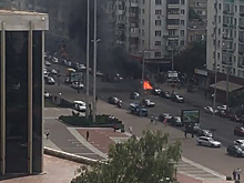 В центре Киева взорвался автомобиль