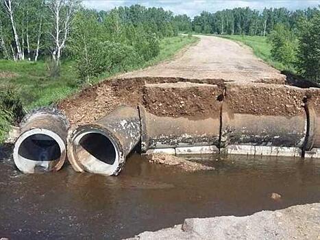Паводками размыта водопропусканая труба в Нерчинском районе
