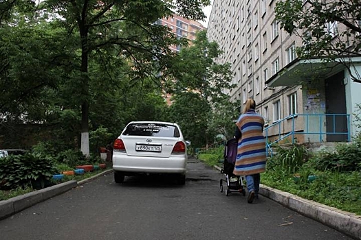Во Владивостоке на женщину с младенцем скинули мусор