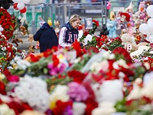 К стихийному мемориалу у «Крокус Сити Холла» вызвали кинологов