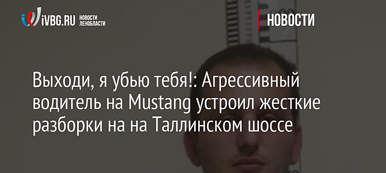 Выходи, я убью тебя!: Агрессивный водитель на Mustang устроил жесткие разборки на Таллинском шоссе