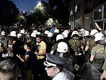 В Салониках демонстранты столкнулись с полицией