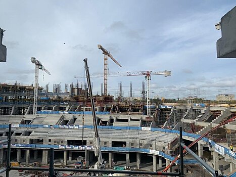 На «СКА Арене» залито 115 тысяч кубометров бетона