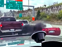 Водитель пикапа проучил наглого мажора