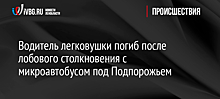 Водитель легковушки погиб после лобового столкновения с микроавтобусом под Подпорожьем