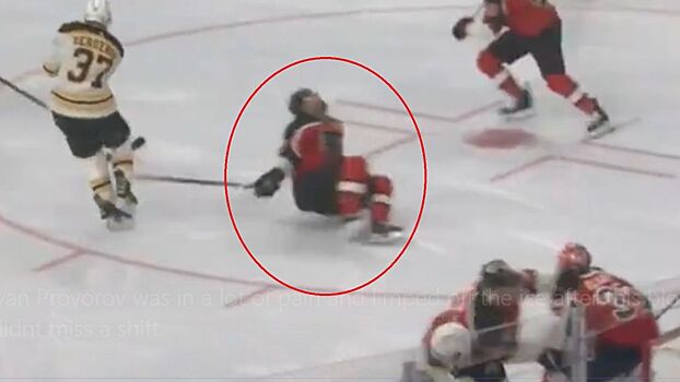 Американцы оценили мужество русского хоккеиста. Проворов рухнул на лед от попадания шайбы, но сразу продолжил игру
