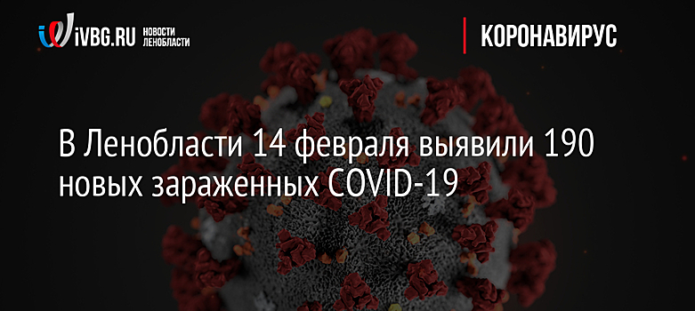В Ленобласти 14 февраля выявили 190 новых зараженных COVID-19