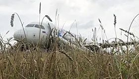 Севший в пшеничном поле самолет «Уральских авиалиний» оказался исправен