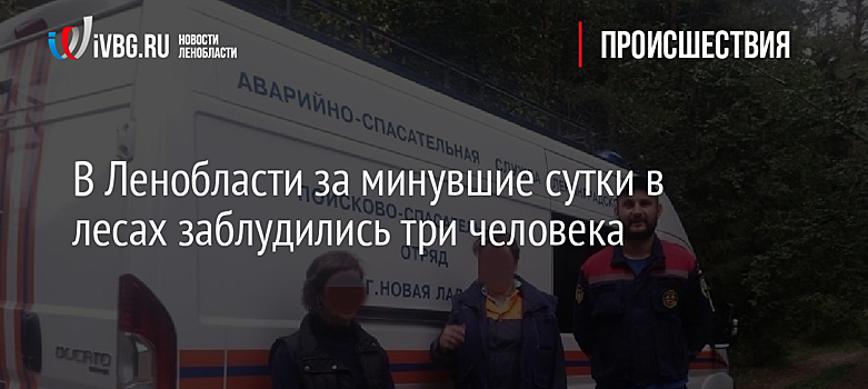 В Ленобласти за минувшие сутки в лесах заблудились три человека