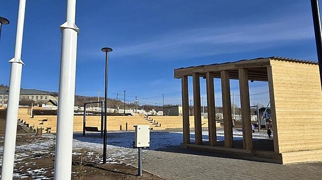 Два сквера благоустроили в поселке Новокручининский за 10 млн рублей