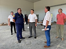 Министр ГО и ЧС Краснодарского края посетил возводимую в районе новую пожарную часть