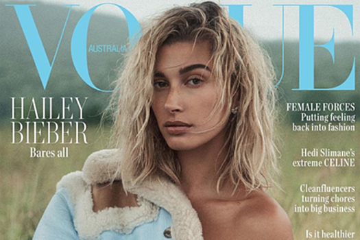 Жена Джастина Бибера снялась топлес для обложки Vogue