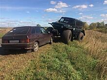 В Красноярском районе вездеход врезался в "четырнадцатую"