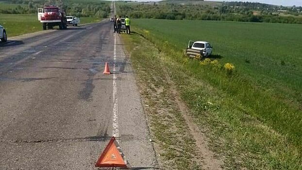В Вятскополянском районе водитель «Лады Калины» сбил пешехода и вылетел в кювет