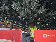 Главную елку Нижнего Новгорода демонтируют на площади Минина и Пожарского