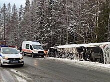 Семь человек пострадали в ДТП с туристическим автобусом в Карелии