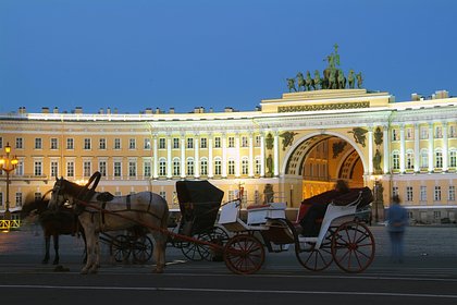 Задержан запрыгнувший на запряженную в карету лошадь на Дворцовой площади