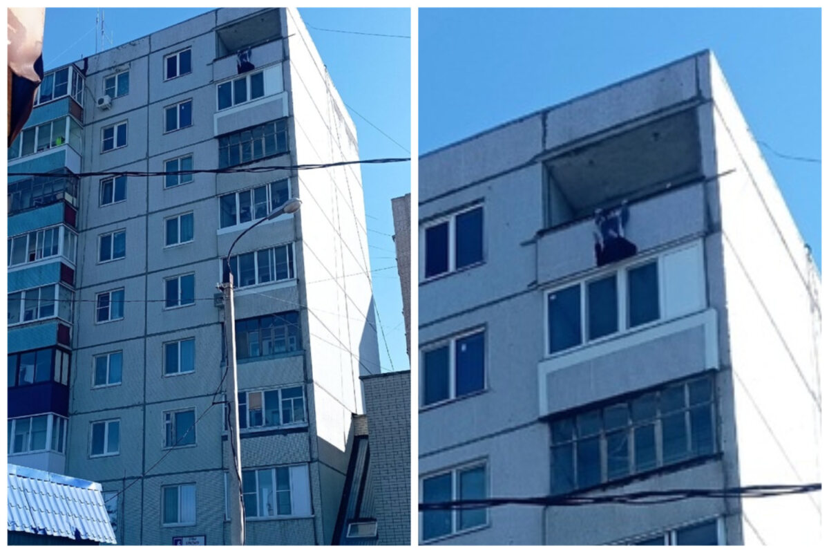 В Балакове на девятом этаже заметили висящего на балконе мужчину