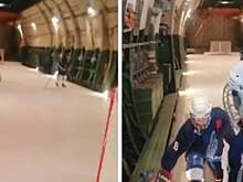 Юные хоккеисты из Твери сыграли на площадке внутри самолета Ан-124. Он не поднимался в воздух