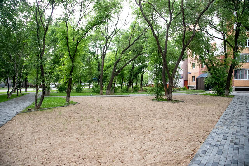 Авиасквер в Благовещенске готов на 75%