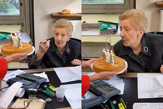 Итальянка отпраздновала 105-летие на рабочем месте
