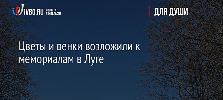 Цветы и венки возложили к мемориалам в Луге