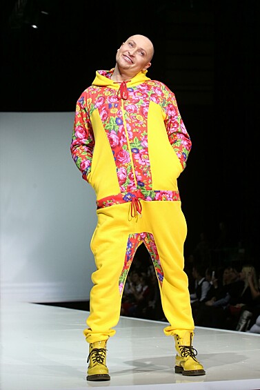 Певец Шура во время Недели моды в Москве, 1 апреля 2014 года