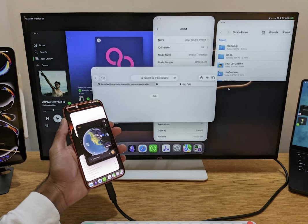 iPhone 17 Pro Max взломали и запустили на нём iPadOS с десктопным режимом
