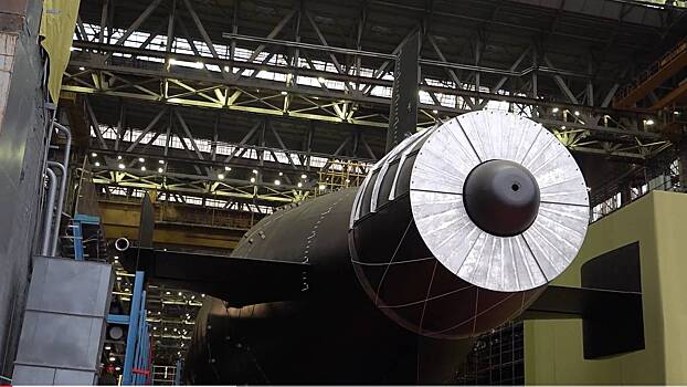 Минобороны показало видео спуска на воду подлодки «Хабаровск»