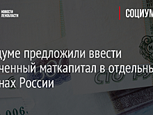 В Госдуме предложили ввести увеличенный маткапитал в отдельных регионах России