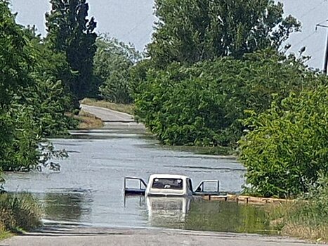 Город Алешки оказался почти полностью затоплен после разрушения Каховской ГЭС