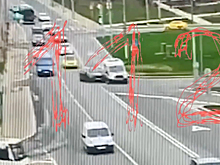 Момент ДТП с участием Дмитрия Диброва в Москве попал на видео