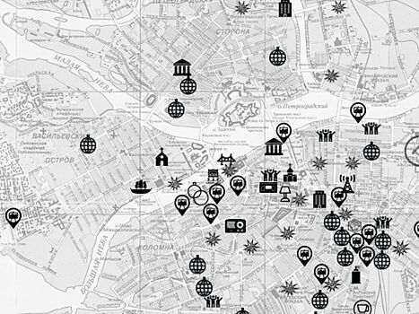 Создана карта Петербурга 90-х, на которой есть Фонтанка 145, Клуб 69 и Радио "Порт-FM"