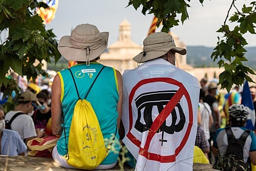 В центре Мадрида прошла акция протеста против монархии