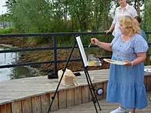 "Город художников": в Кинеле прошел пленэр в сквере на озере