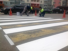 Разметку начали наносить на дорогах Котельников