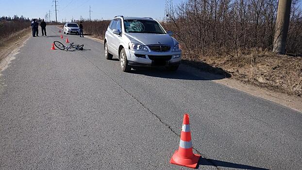 Школьника-велосипедиста сбила иномарка в Вологде