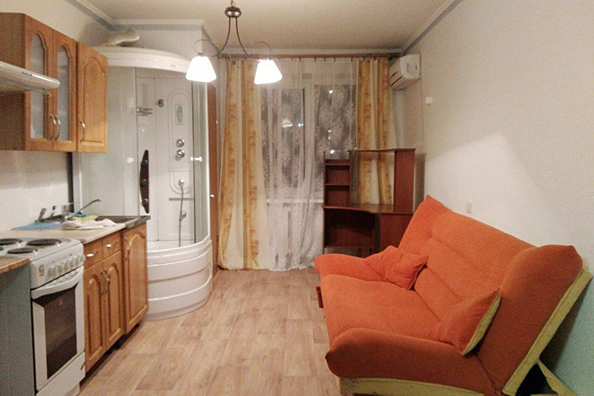 Полное комбо: гостиная, кухня,  ванная комната и рабочий кабинет в одном флаконе!