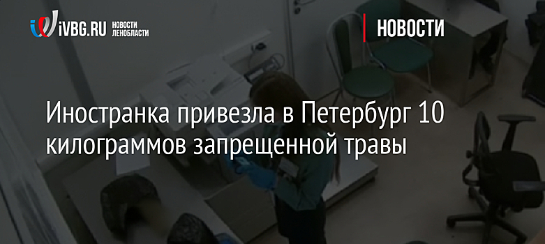 Иностранка привезла в Петербург 10 килограммов запрещенной травы