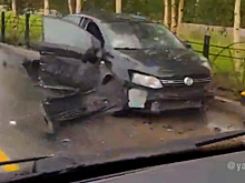 Два человека пострадали в жёстком ДТП с легковушками в Лабытнанги. ВИДЕО