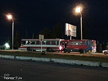 Рядом с ТРК «Happy Молл» столкнулись автобус №11 и бесплатный автобус магазина