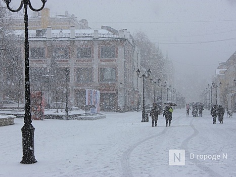 Сугробы высотой 14 см выросли в Нижегородской области в апреле