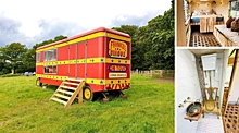Посмотрите на два цирковых фургона, превращённых дома на колёсах со скрытой ванной и «золотым» унитазом