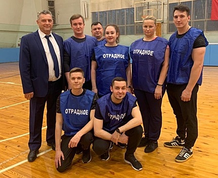 Команда управы Отрадного выступила на окружных соревнованиях по мини-футболу