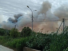 В Волгограде засняли на видео столбы дыма от крупного пожара